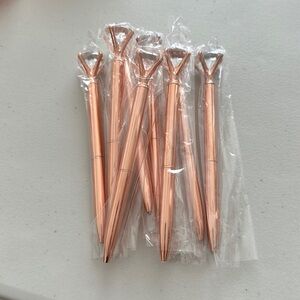 Crystal shape Pen in Rose gold- Set of 8